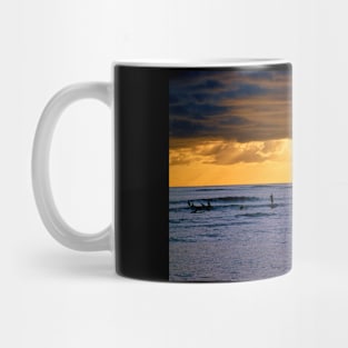 Surfers Sailboat Hawaii 1965 Sunrise Sunset Mug